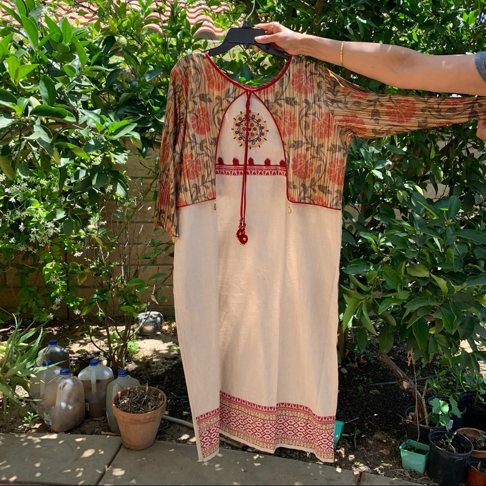 Beautiful Indian kuta dress with hand work
